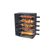 Churrasqueira Rotativa 5 Espetos 56cm Acendimento Automático a Gás GLP Aço Vitta Premium - Arke