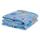 Manta Flannel Microfibra Diverkids Solteiro - Astronauta