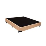 Base Box Blindado Casal Homequeen Sintético Bege 40x138x188
