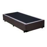 Base Box Blindado Solteirão Homequeen Sintético Marrom 40x96x203