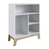 Estante Infantil 4 Nichos Favo De Mel Fm007 Branco Completa Moveis Branco