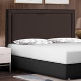 Cabeceira Cama Box Casal Maísa 140cm Com Frame Veludo Marrom - Abmaza