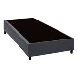 Base Box Blindado Solteiro Extremo Reforçado Homequeen Sintético Cinza 40x88x188