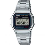 Relógio Casio Digital Vintage Prata A158wa-1df