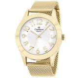 Relógio Champion Feminino Cn24619h Casual Mesh Dourado
