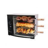 Churrasqueira Assador a Gás GLP Rotativa Elétrica 56cm Aço Carbono Infravermelho AGR3 Bivolt - Arke
