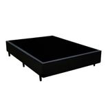 Base Box Casal Blindado Extremo Reforçado Homequeen Sintético Preto 40x138x188