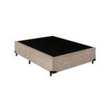 Base Box Casal Blindado Extremo Reforçado Homequeen Suede Bege 40x138x188