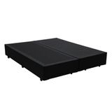 Base Box Blindado Queen Bipartido Homequeen Sintético Preto 40x158x198
