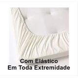 Lençol Casal Liso Avulso Elástico Gold 01 Peça Percal 200