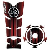 Kit Protetor Tanque E Bocal Adesivo Moto Yamaha Fz15 Ano 2022/2023 Vermelho