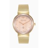 Relógio Technos Feminino Gl22ah/1j Slim Safira Dourado