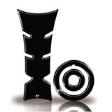Kit Protetor De Tanque E Bocal Moto Yamaha Preto Neutro Preto