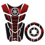 Adesivo Protetor Tanque E Bocal Moto Yamaha Diapasão Vermelho