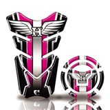 Kit Protetor Tanque Adesivo Moto Honda Acima 2018 Rosa Rosa