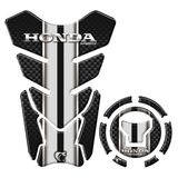 Kit Protetor Tanque Adesivo Moto Honda Acima 2018 Preto E Cinza