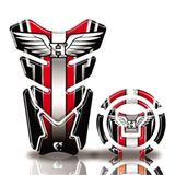 Kit Protetor Tanque Adesivo Moto Honda Acima 2018 Vermelho Vermelho