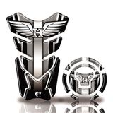 Kit Protetor Tanque Adesivo Moto Honda Acima 2018 Preto Preto