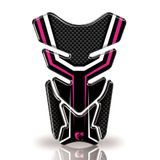 Protetor De Tanque Adesivo Carbono Moto Honda, Yamaha E Suzuki Rosa E Preto
