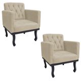 Kit 02 Poltrona Classic Corano Bege