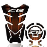 Kit Protetor Tanque Adesivo Moto Honda Cb Ano Acima 2018 Laranja