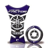 Kit Protetor Tanque Adesivo Moto Yamaha Factor 125 Ano +2016 Azul Azul