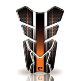 Protetor De Tanque Adesivo Carbono, Moto Honda, Yamaha E Suzuki Varias Laranja