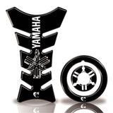 Kit Protetor Tanque E Bocal Adesivo Moto Yamaha Diapasão Preto