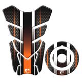 Adesivo Protetor Tanque E Bocal Moto Yamaha Listra Laranja