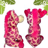 Girafa De Pelúcia Antialérgica Animais - Rosa