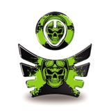 Kit Adesivo Protetor De Tanque Moto Bros Honda Ano Até 2015 Cores E Modelos Caveira Verde E Preta