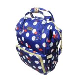 Mochila Maternidade Azul Marinho Bolsa Bebe Flamingo Criança Multi Impermeavel