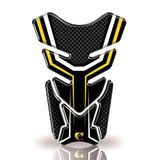 Protetor De Tanque Adesivo Carbono Moto Honda, Yamaha E Suzuki Amarelo E Preto