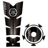 Kit Protetor Tanque E Bocal Adesivo Moto Yamaha Fz15 Ano 2022/2023 Cinza