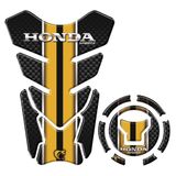 Kit Protetor Tanque Adesivo Moto Honda Acima 2018 Dourado Dourado