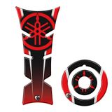 Kit Protetor De Tanque E Bocal Moto Yamaha Diapasão Vermelho Vermelho