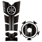 Kit Protetor Tanque E Bocal Adesivo Moto Yamaha Fz15 Ano 2022/2023 Cinza