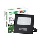 Refletor Taschibra Led Tr Slim 20w Luz Verde Preto Bivolt