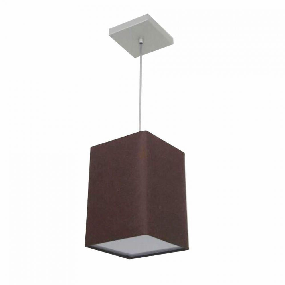 Lustre Pendente Quadrado Md-4007 25/16x16cm Bivolt Café