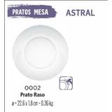 Jogo De Prato Astral 06 Pratos Rasos - Vidro 23cm