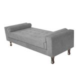 Recamier Baú Félix Solteiro 100 Cm Corano - Doce Sonho Móveis Cinza