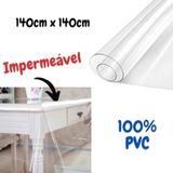 Toalha De Plástico Transparente Para Proteger A Mesa 140x140cm