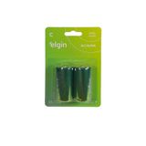 Pilha Alcalina C Elgin 1.5 V - Blister Com 2 Unidades