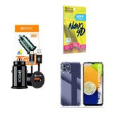 Kit Carregador Veicular C Capinha Samsung A03 + Película 9d