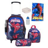 Kit Mochila Masculina Home Aranha Rodinhas + Lancheira +