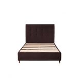 Base Cama Box Solteirão + Cabeceira - 96x203x25 - Exclusivo Cor: Corano Marrom