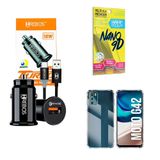 Kit Carregador Veicular + Capinha Motorola G42 + Película 9d