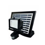 Refletor Led Taschibra Placa Solar+sensor Presença Prime 02 Ip44 Preto Luz Branco Frio 6500k