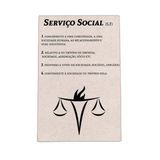Serviço Social Dicionário Minimalista Quadro Canvas 60x40cm