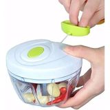 Mini Processador De Alimentos Manual - 3 Lâminas Triturador Picador Alho, Cebola E Mais